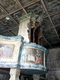 A műemlék templom orgonaszekrénye