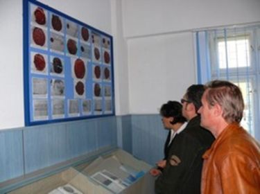 A pecsétkiállítás megtekintésével kezdődött a látogatás. A szerző felvétele