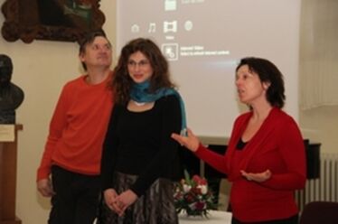 Csukás Sándor, Szebeni Zsuzsa, Oláh Kata. Albert Levente felvétele
