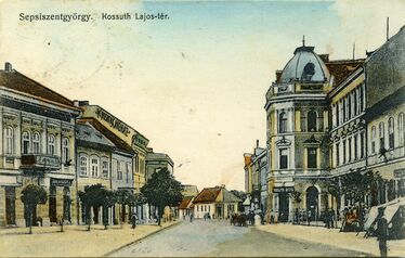 A Kossuth kávéház az egykori Kossuth téren (az SZNM archívumából)
