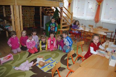 A kicsik már birtokba vették a felújított óvodát. A szerző felvétele