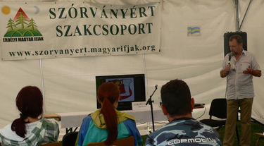 Szekeres Attila István heraldikus a székely jelképekről tartott előadást. A szerző felvétele