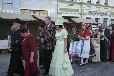 Felvonul a város XIX. századi „előkelősége”. A szerző felvétele