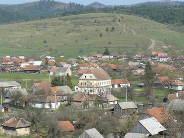Kászonimpér, középen a Balási-kúria. András Ignácz felvétele