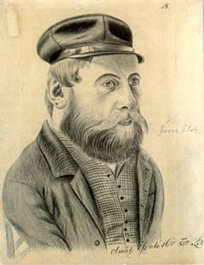 Forró Elek 1850-ben – Berzsenyi Lénárd ceruzarajza