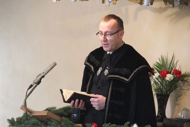 Bucsi Zsolt Tamás, a vártemplom frissen beiktatott lelkésze. Albert Levente felvétele