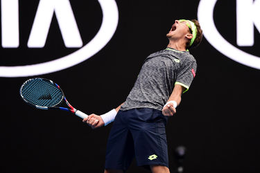 A világranglistán 117. üzbeg Gyenyisz Isztomin öt szettben diadalmaskodott Novak Djokovic felett. Fotó: ausopen.com