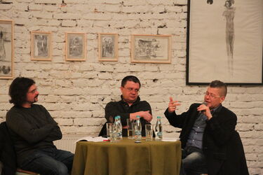 Szonda Szabolcs, Lövétei Lázár László és Fekete Vince. Albert Levente felvétele