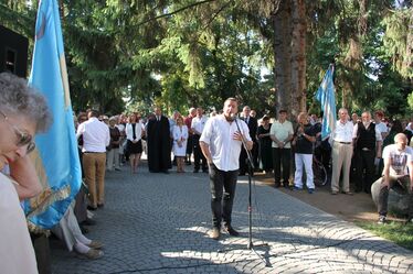 A főszónok Bayer Zsolt. Fotó: ALbert Levente