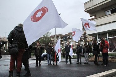 Szakszervezeti tiltakozás. Albert Levente archív felvétele