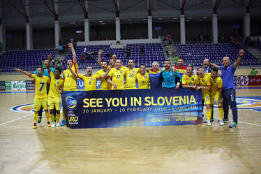 Ünnepel a román válogatott. Fotó: frf.ro