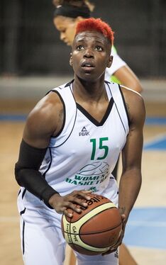 Tyuanna Marshall a Sepsi-SIC egyik vezéregyénisége. Fotó: Henning János 