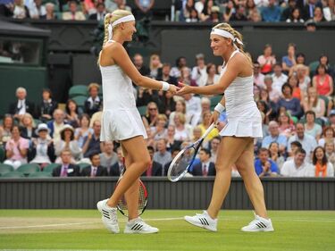 Babos–Mladenovic páros 2014-ben döntőig jutott Wimbledonban. Fotó: AFP