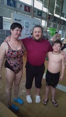 Sportolóink és edzőjük