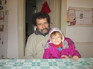 Hegyi István kislányával. A szerző felvételei