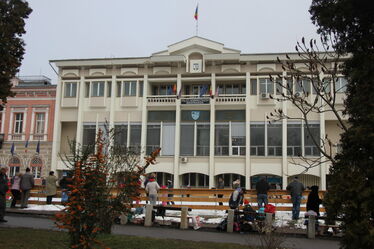 A sepsiszentgyörgyi megyeháza épülete. Albert Levente felvétele