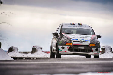 Szabóék még a havas brassói ralin. Fotó: RallyZoom.ro