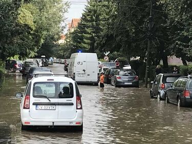 Térdig ért a víz az Ág utcában. A szerző felvétele