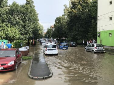 Belvíz az Ág utcában. A szerző felvétele