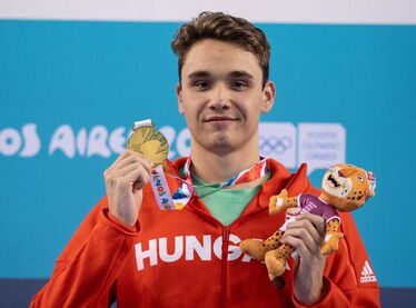 Milák Kristóf eddig három arany- és egy ezüstérmet nyert. Fotó: Magyar Olimpiai Bizottság