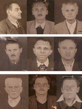 Áldozatok – felső sor: Szoboszlay Aladár, Lukács István, Orbán Károly; középső sor: Tamás Dezső, Tamás Imre, Ábrahám Árpád; alsó sor: Alexandru Fîntînaru, Huszár József, Kónya István Fotó: IICCMR / Krónika