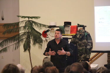 Pál Csaba a sepsiszentgyörgyi unitárius templomban. Fotó: Albert Levente