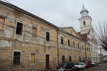 Ráfér a felújítás a minorita rendház épületére. A szerző felvétele
