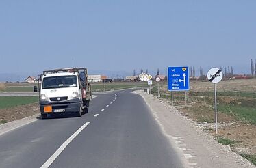 A maksai letérőtől kezdik az aszfaltozást. A szerző felvétele