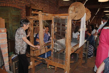 Nagy sikere volt a patinás, több mint százéves szövőszéknek. A szerző felvétele