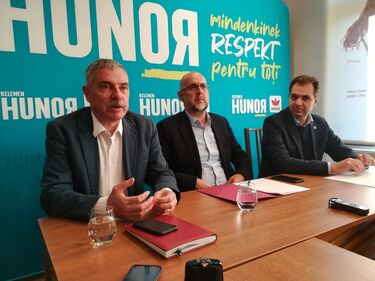 Tamás Sándor, Kelemen Hunor és Antal Árpád András. A szerző felvétele.