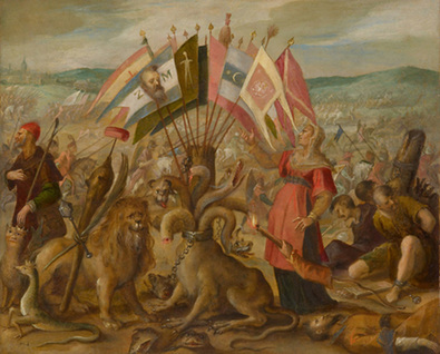 Hans von Aachen: A brassói csata allegóriája. Fotó: Kunsthistorisches Museum Wien (Gemäldegalerie, 1989)