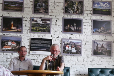 Huszár Szilamér és Hlavathy Károly a megnyitón. A szerző felvétele