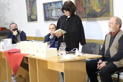 Lövétei Lázár László, Zsidó Ferenc, Egyed Emese és Benkő Levente Baróton. A szerző felvétele