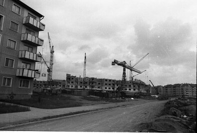 Építik a Lenin negyedet. Albert Levente felvétele
