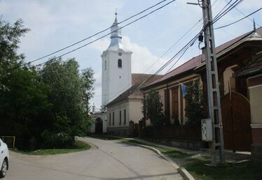 Utcakép templommal. A szerző felvétele