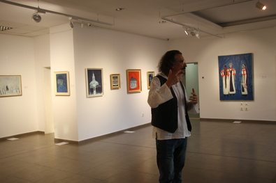 Pálffy Tibor színművész performance-ot mutatott be. Fotó: Albert Levente