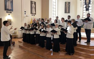 Az ünnepelt Laudate kamarakórus. A szerző felvétele