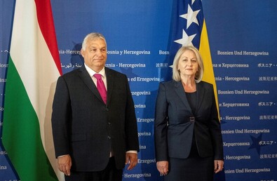 Orbán Viktor és Borjana Krišto. Fotó: MTI / Miniszterelnöki Sajtóiroda / Benko Vivien Cher