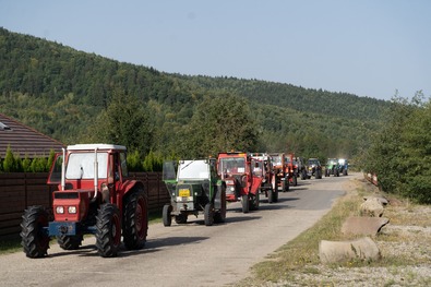 Traktorok a gelencei gazdanapon. Fotó: Kertész Attila