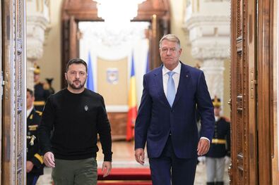 Volodimir Zelenszkij és Klaus Iohannis. Fotó: presidency.ro