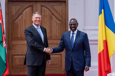 Klaus Iohannis és William Ruto, Kenya elnöke. Fotó: Facebook / Klaus Iohannis