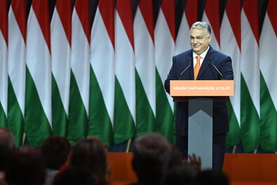 Orbán Viktor, a Fidesz régi-új elnöke. Fotó: MTI / Koszticsák Szilárd