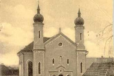 Képeslap az egykori sepsiszentgyörgyi régi zsinagógáról