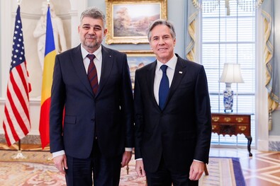 Marcel Ciolacu és Antony Blinken. Fotó: gov.ro