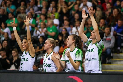 Zöld-fehér örömök az Euroligában. Fotó: Miska Brigitta