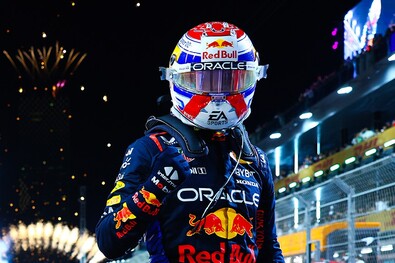 Max Verstappen a hatodik versenyző az F1-ben, aki eljutott 100 dobogós helyezésig. Fotó: Facebook / Oracle Red Bull Racing