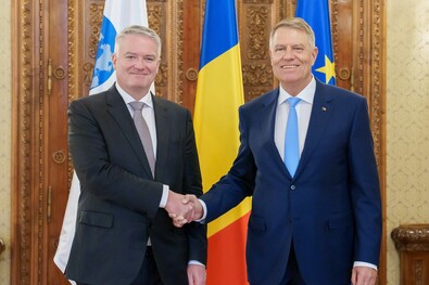 Mathias Cormann OECD-főtitkár és Klaus Iohannis államfő. Fotó: presidency.ro
