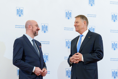 Charles Michel és Klaus Iohannis. Fotó: presidency.ro