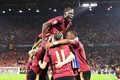 Belga öröm a románok elleni mérkőzésen. Fotó: Facebook / UEFA EURO 2024
