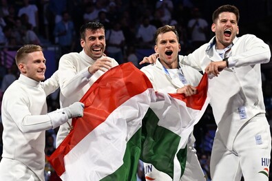 Andrásfi Tibor, Koch Máté, Nagy Dávid és Siklósi Gergely. Fotó: MTI / Illyés Tibor